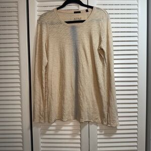 ATM Anthony Thomas Melillo Cream Long Sleeve Top